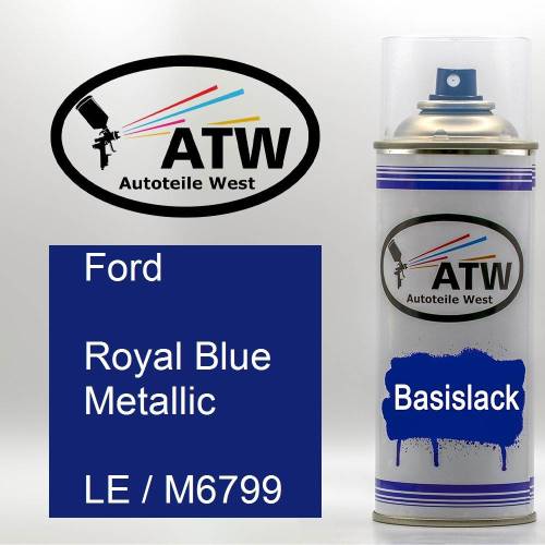 Ford, Royal Blue Metallic, LE / M6799: 400ml Sprühdose, von ATW Autoteile West.